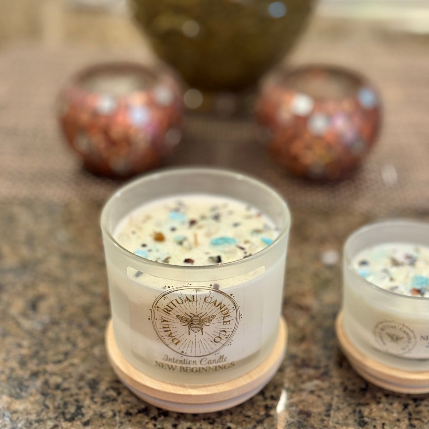 New Beginnings Intention Candle - Bergamot, Citron & Rose Geranium