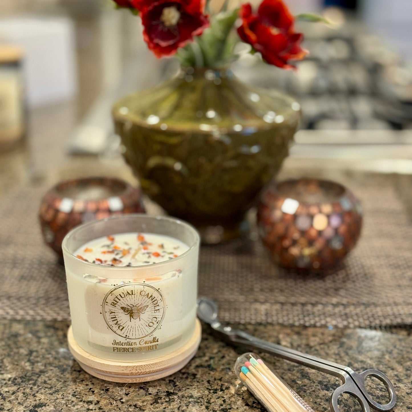 Fierce Spirit Intention Candle - Clementine, Labdanum & Sandalwood