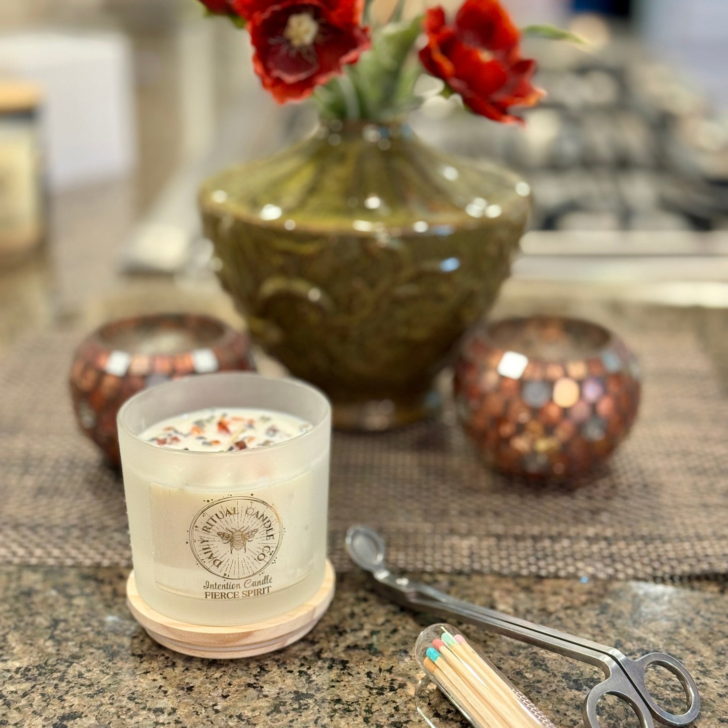 Fierce Spirit Intention Candle - Clementine, Labdanum & Sandalwood