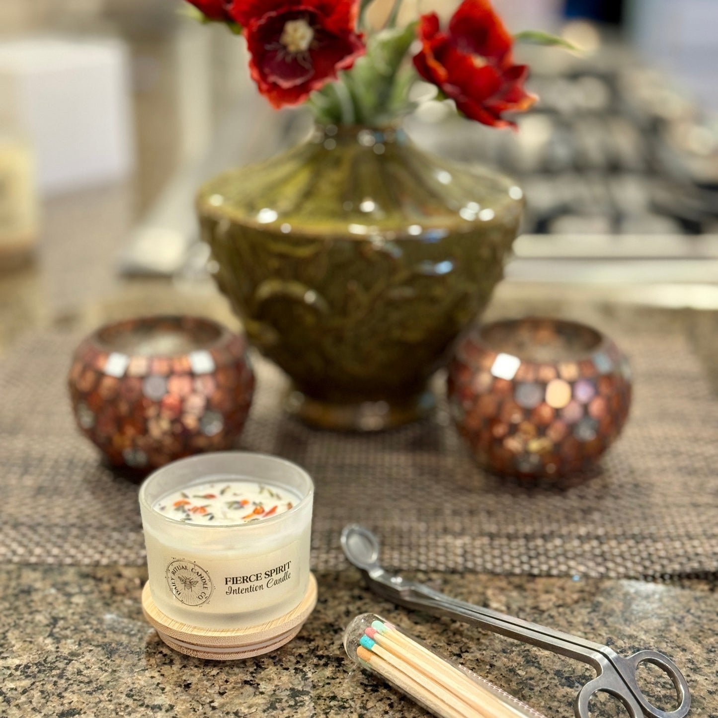 Fierce Spirit Intention Candle - Clementine, Labdanum & Sandalwood