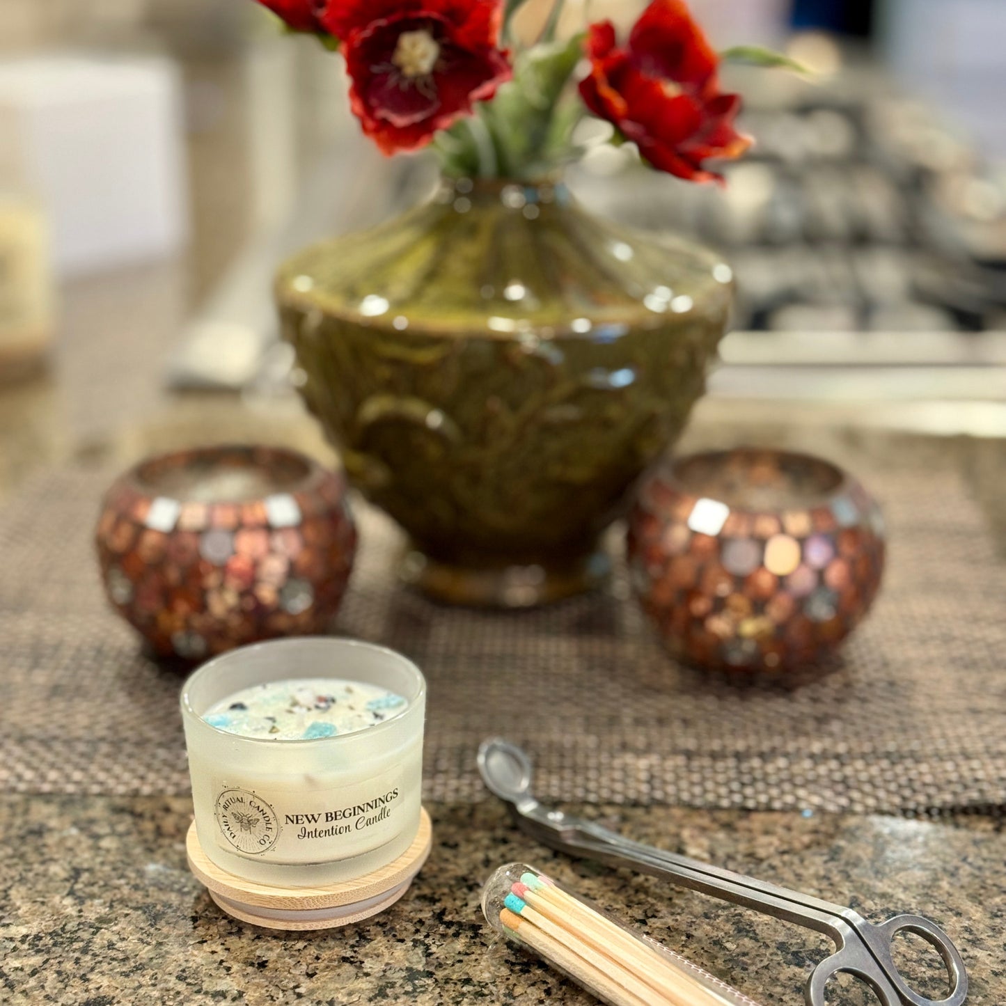 New Beginnings Intention Candle - Bergamot, Citron & Rose Geranium