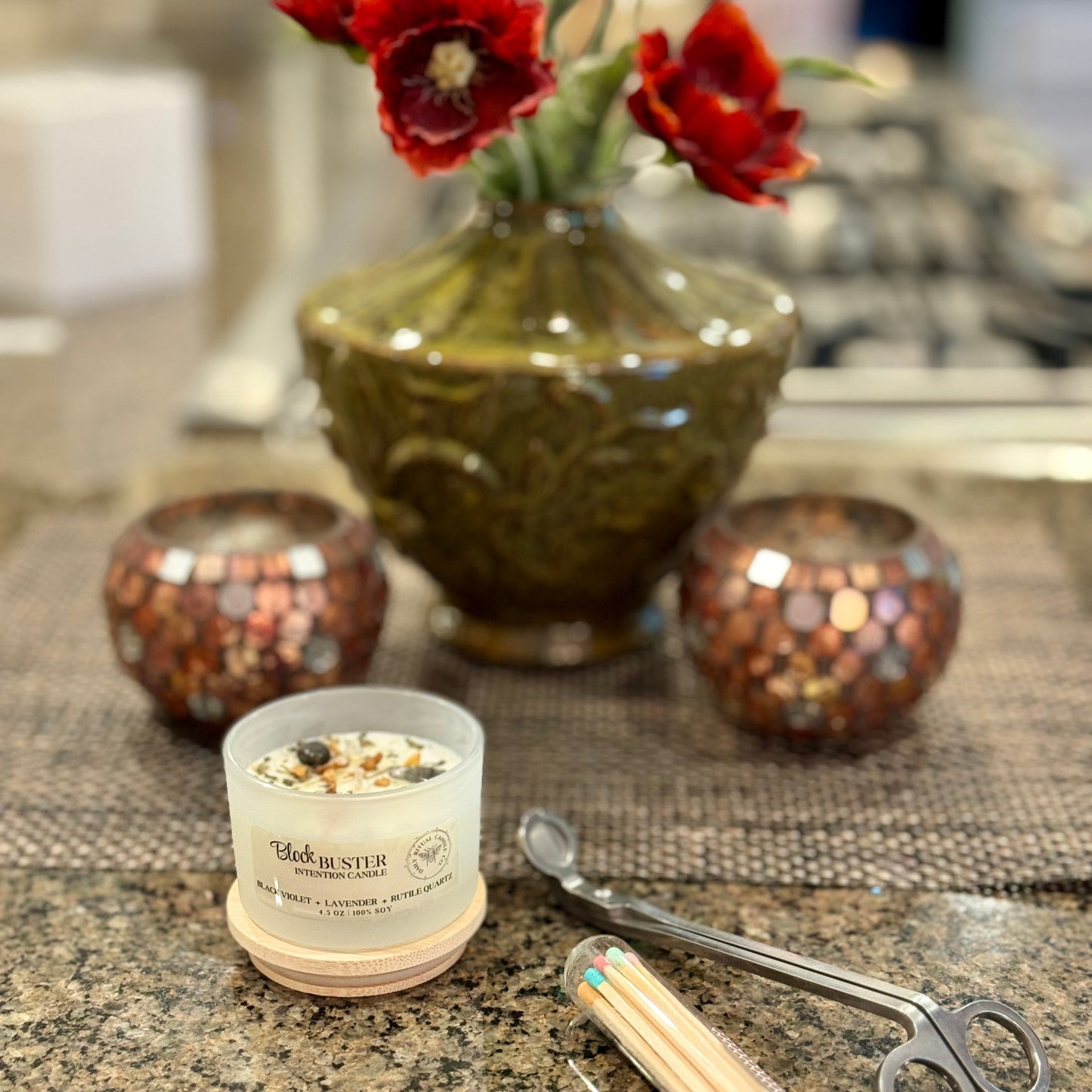 Breakthrough Block Buster Intention Candle - Lavender, Black Violet & Saffron
