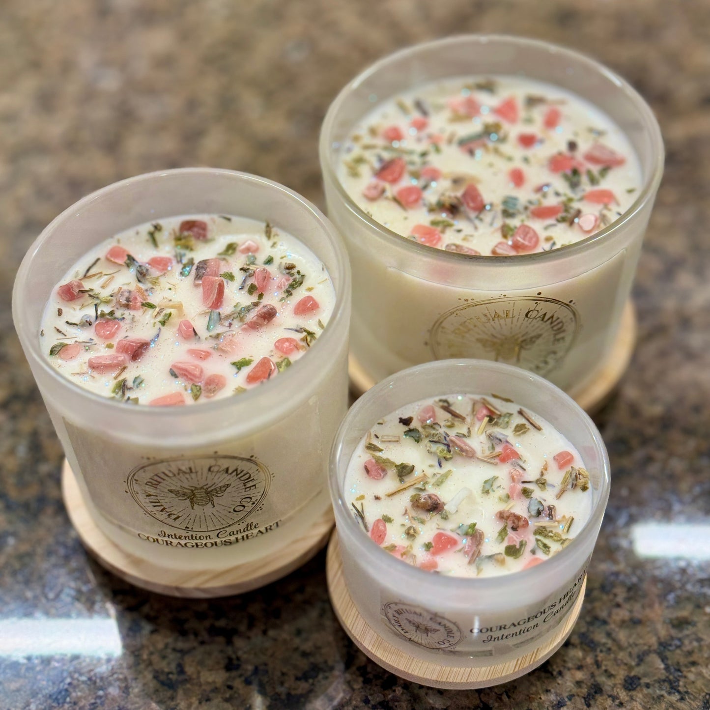 Courageous Heart Intention Candle - Spiced Honey & Tonka