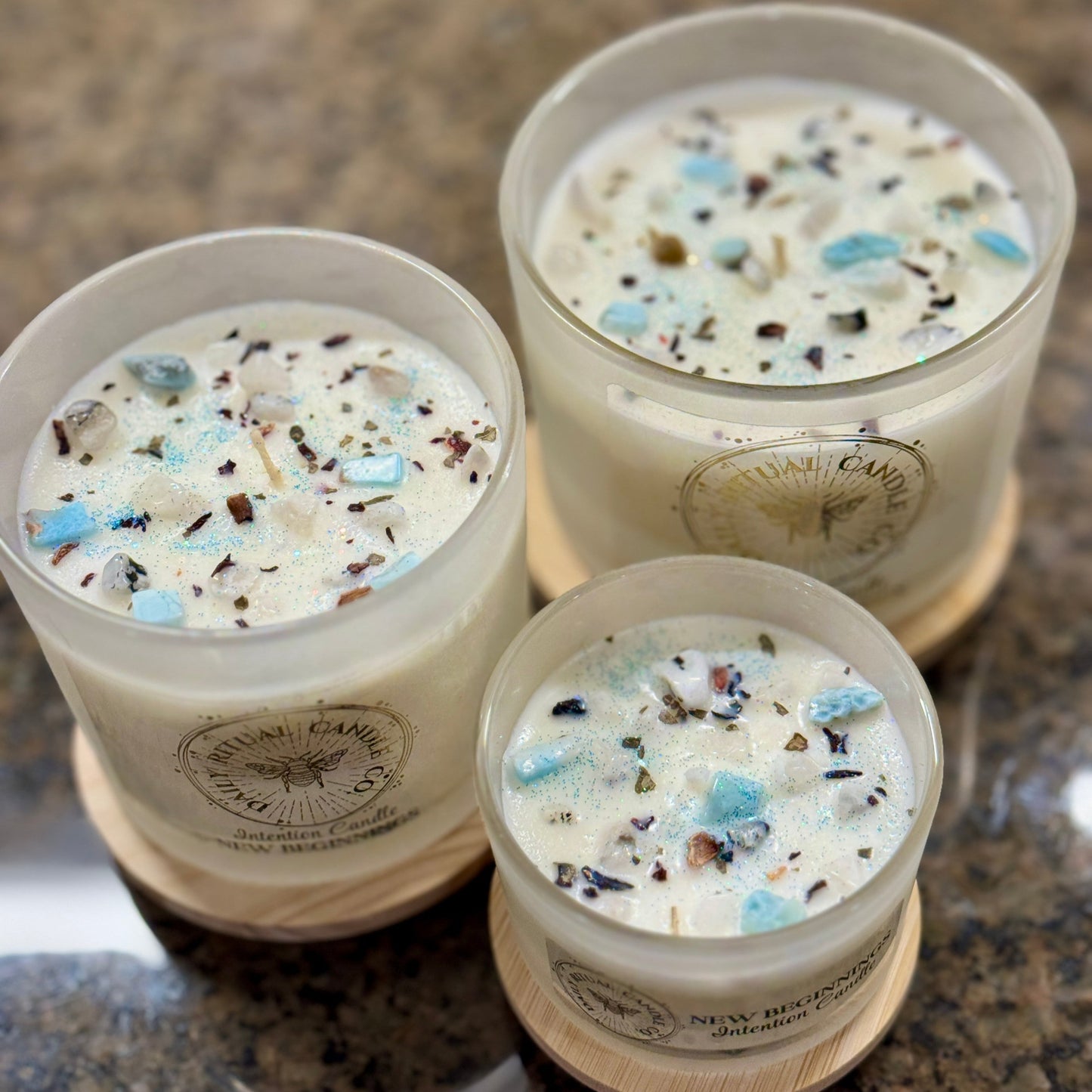 New Beginnings Intention Candle - Bergamot, Citron & Rose Geranium