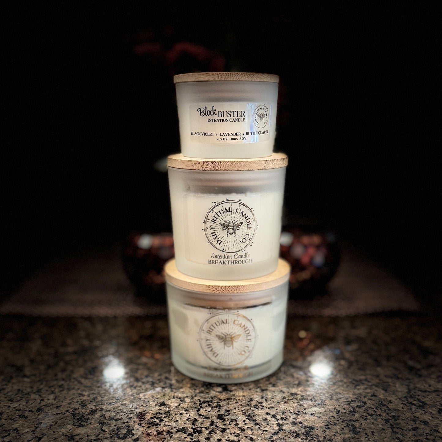 Breakthrough Block Buster Intention Candle - Lavender, Black Violet & Saffron