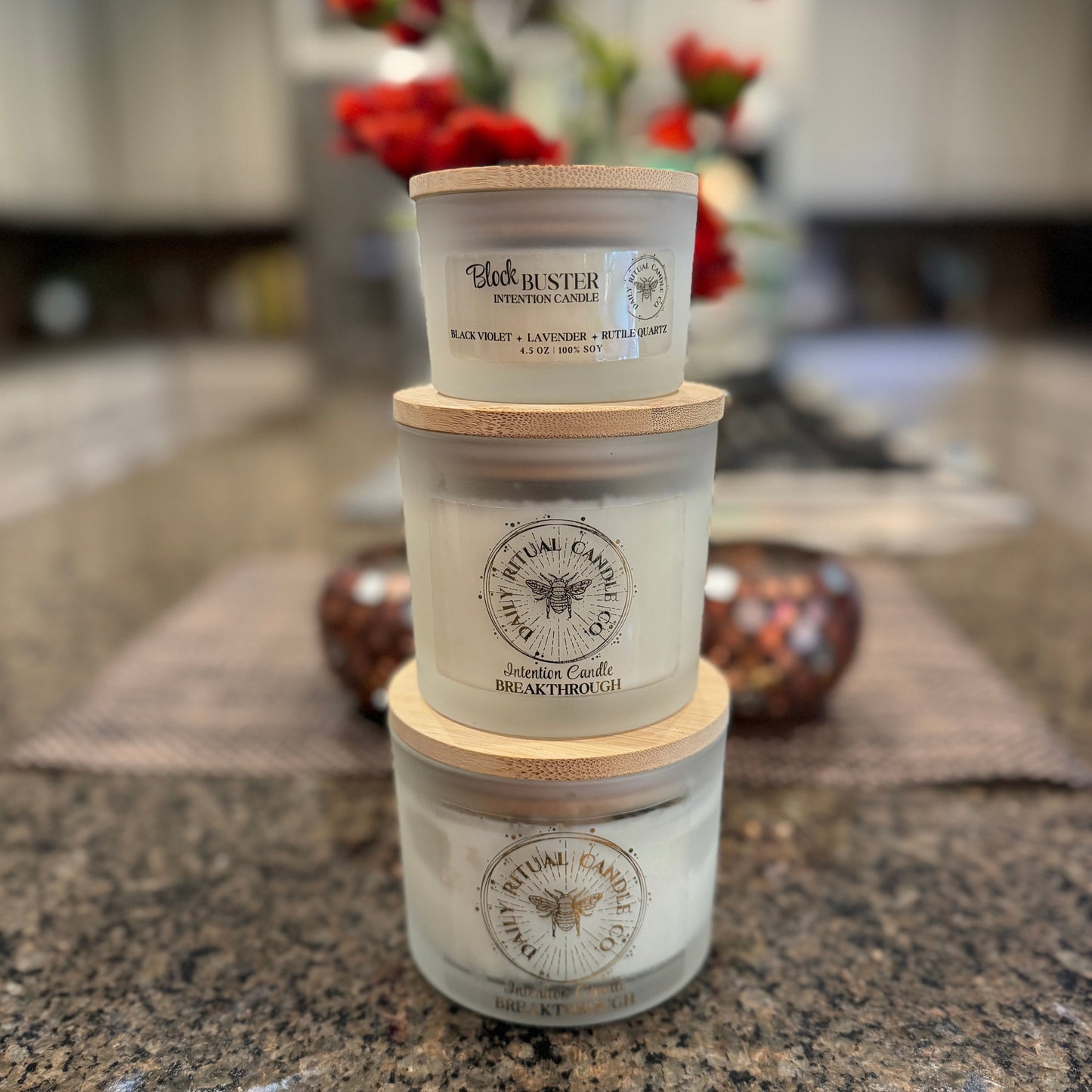 Breakthrough Block Buster Intention Candle - Lavender, Black Violet & Saffron
