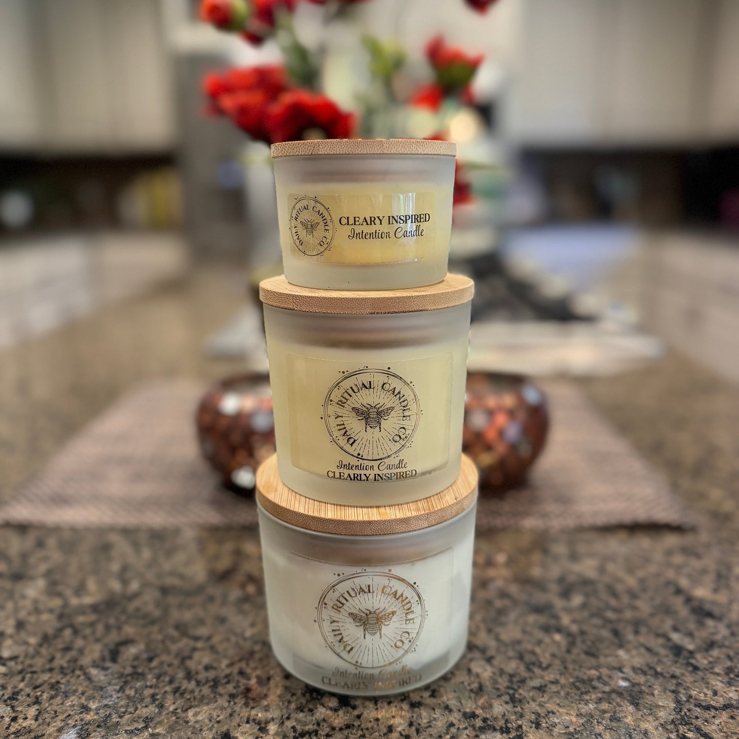 Clearly Inspired Intention Candle - Tangerine, Spearmint & Eucalyptus