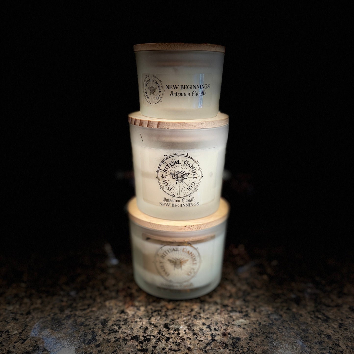 New Beginnings Intention Candle - Bergamot, Citron & Rose Geranium