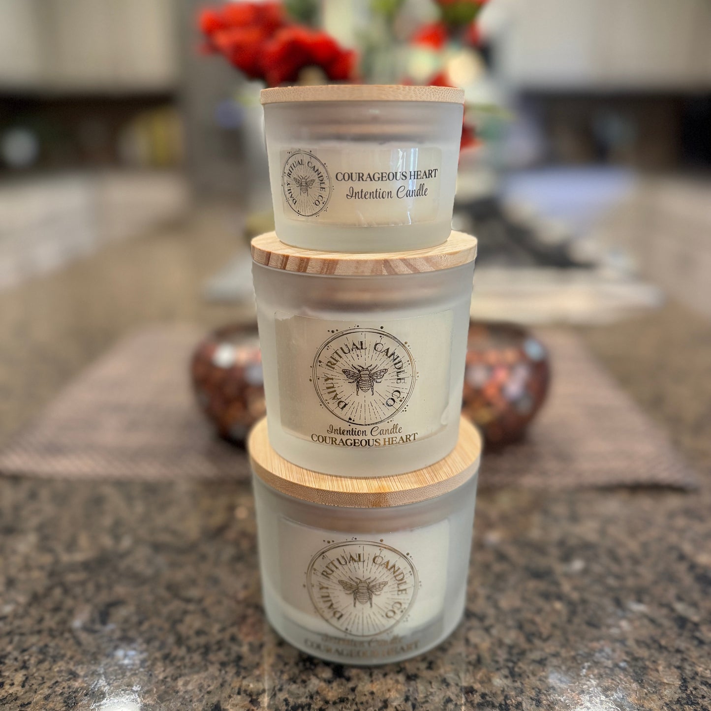 Courageous Heart Intention Candle - Spiced Honey & Tonka