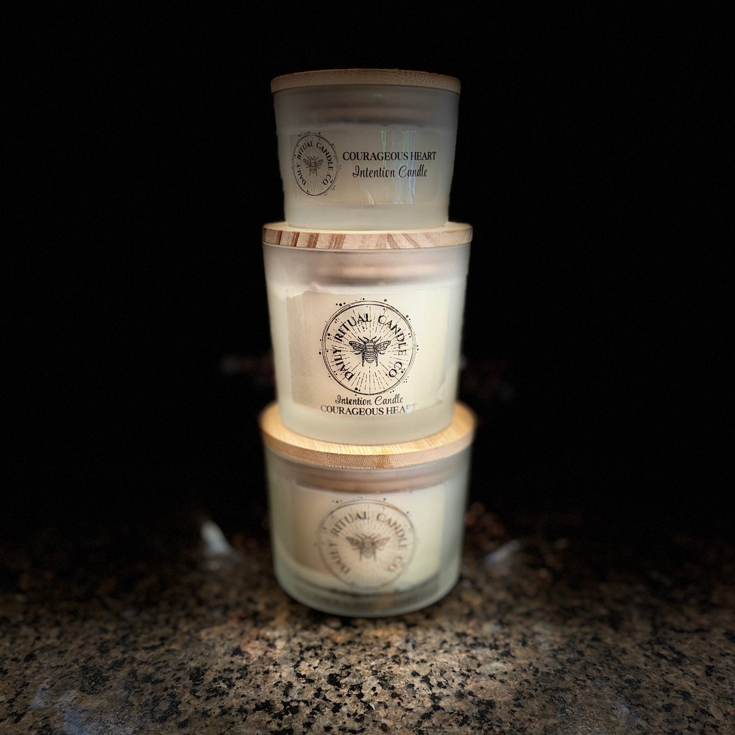 Courageous Heart Intention Candle - Spiced Honey & Tonka