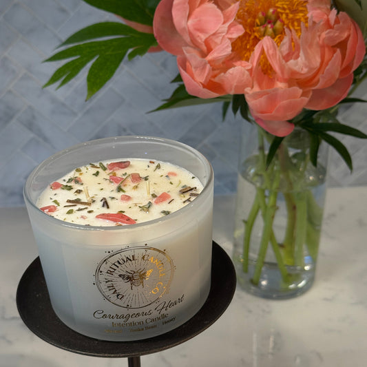 Courageous Heart Intention Candle - Spiced Honey & Tonka
