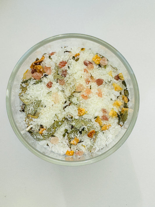 Clearly Inspired Soaking Salts - Tangerine, Spearmint & Eucalyptus Lemon