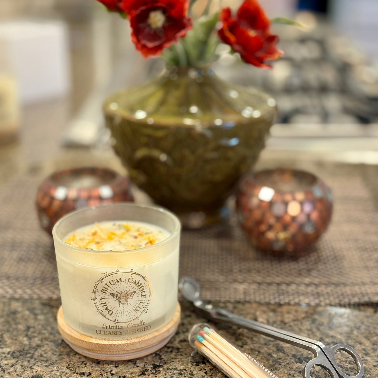 Clearly Inspired Intention Candle - Tangerine, Spearmint & Eucalyptus