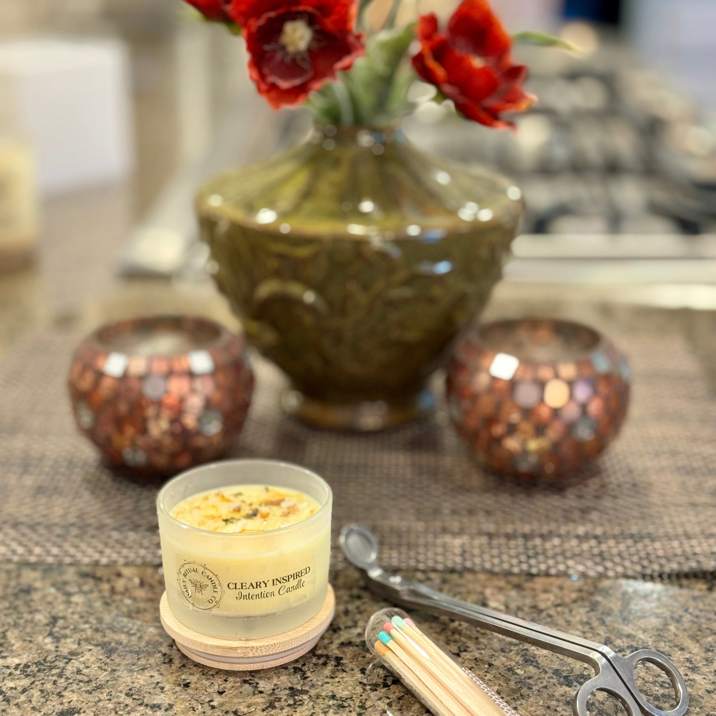 Clearly Inspired Intention Candle - Tangerine, Spearmint & Eucalyptus
