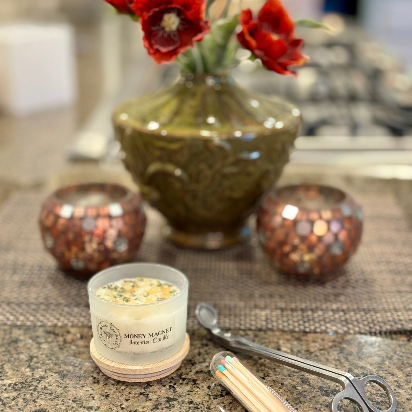Money Magnet Intention Candle - Garden Mint, Cinnamon & Clove