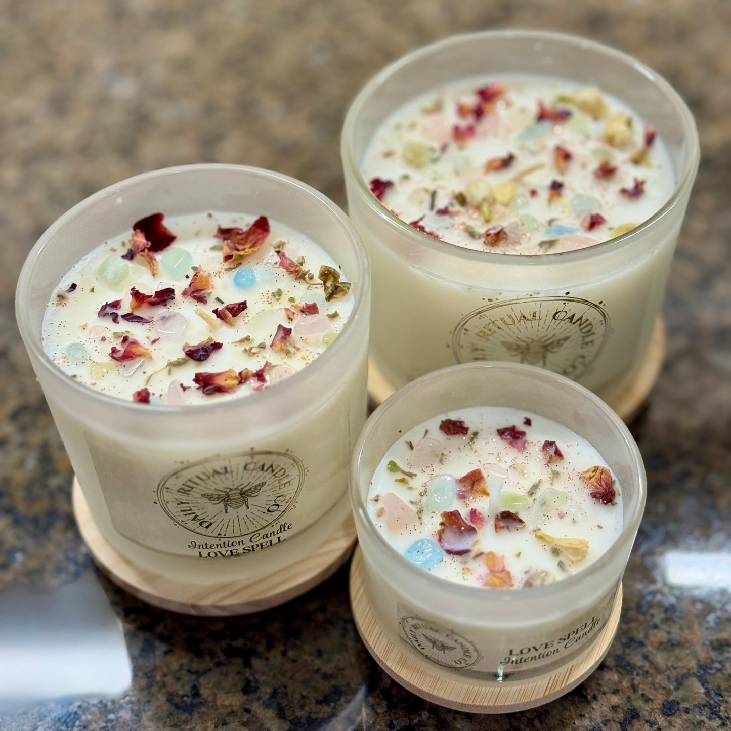 Love Spell Intention Candle - Rose, Sweet Orange & Anise