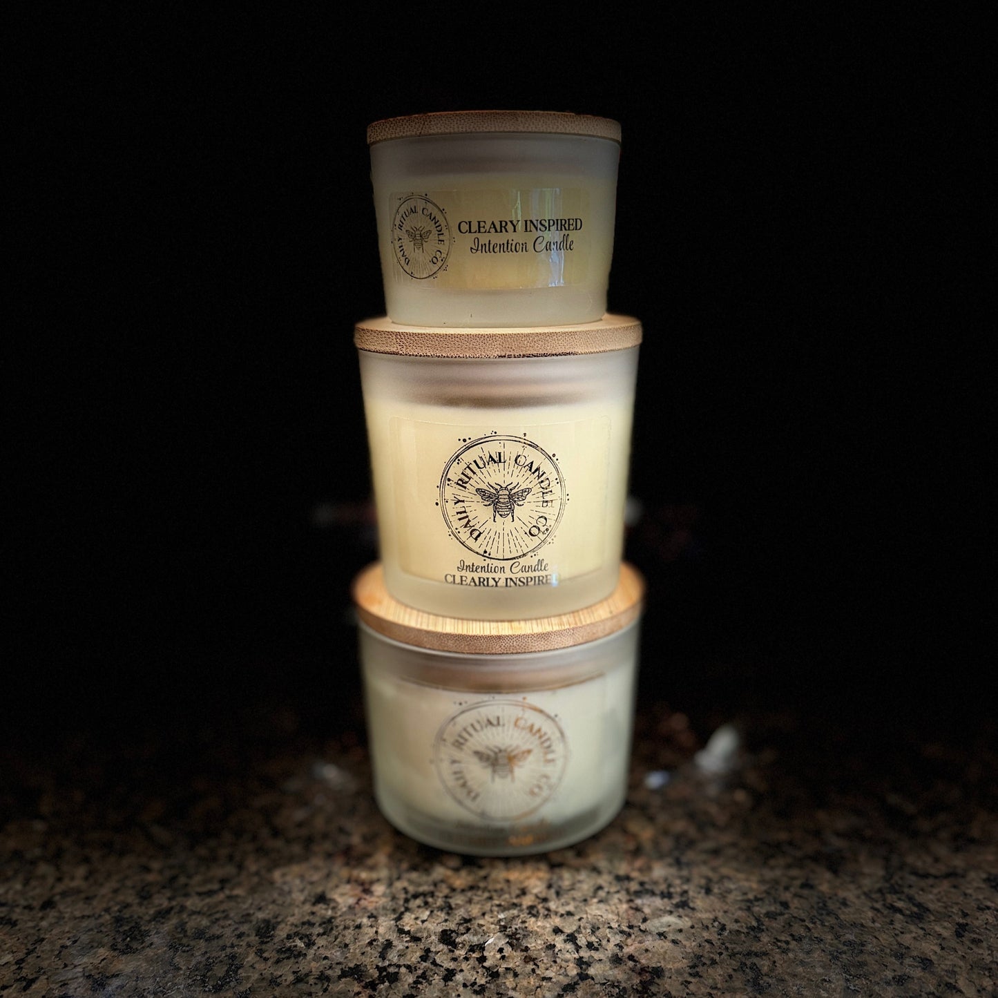 Clearly Inspired Intention Candle - Tangerine, Spearmint & Eucalyptus