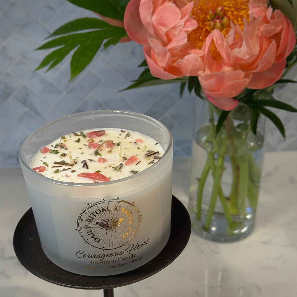 Courageous Heart Intention Candle - Spiced Honey & Tonka