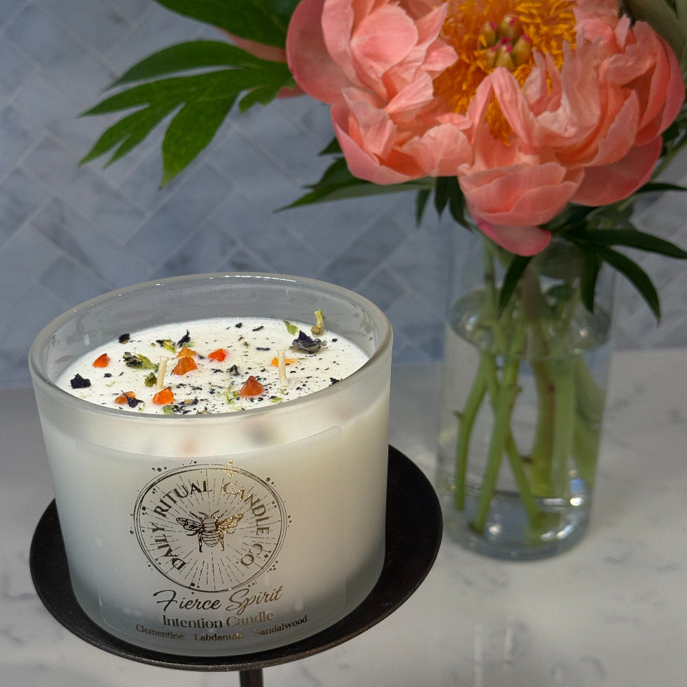 Fierce Spirit Intention Candle - Clementine, Labdanum & Sandalwood