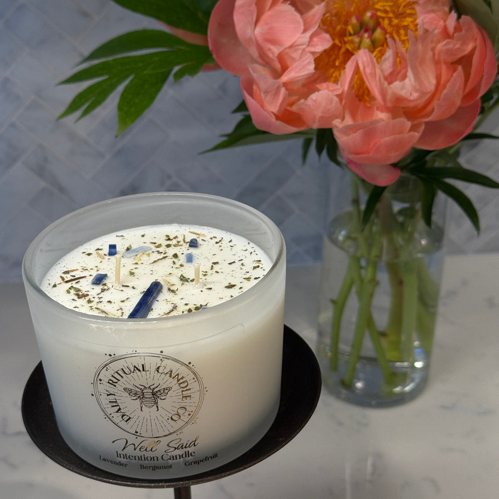 Well Said Intention Candle - Lavender, Bergamot & Grapefruit