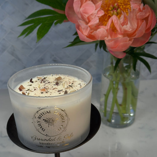 Grounded & Safe Intention Candle - Nag Champa & Ambered Vanille