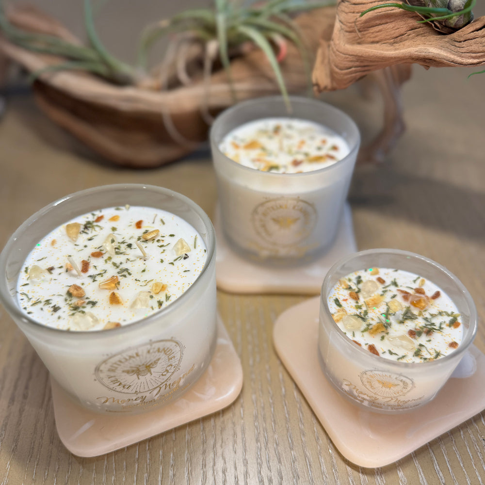 Money Magnet Intention Candle - Tomato Leaf, Garden Mint & Cinnamon