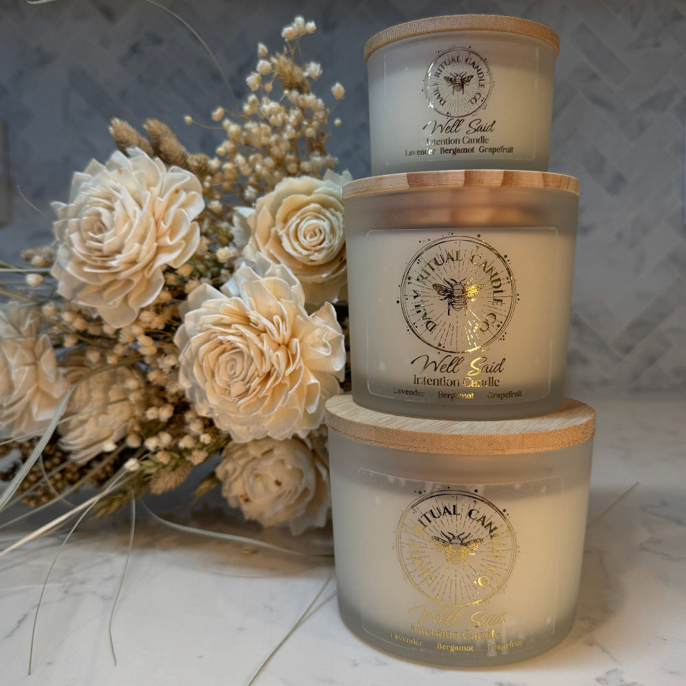 Well Said Intention Candle - Lavender, Bergamot & Grapefruit