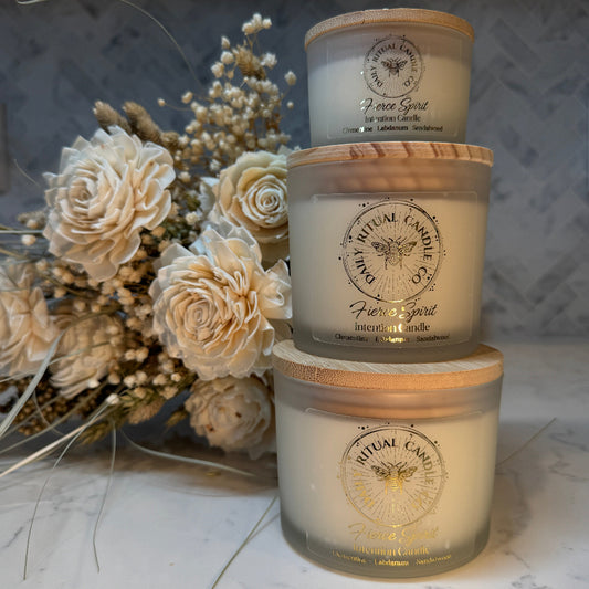 Fierce Spirit Intention Candle - Clementine, Labdanum & Sandalwood