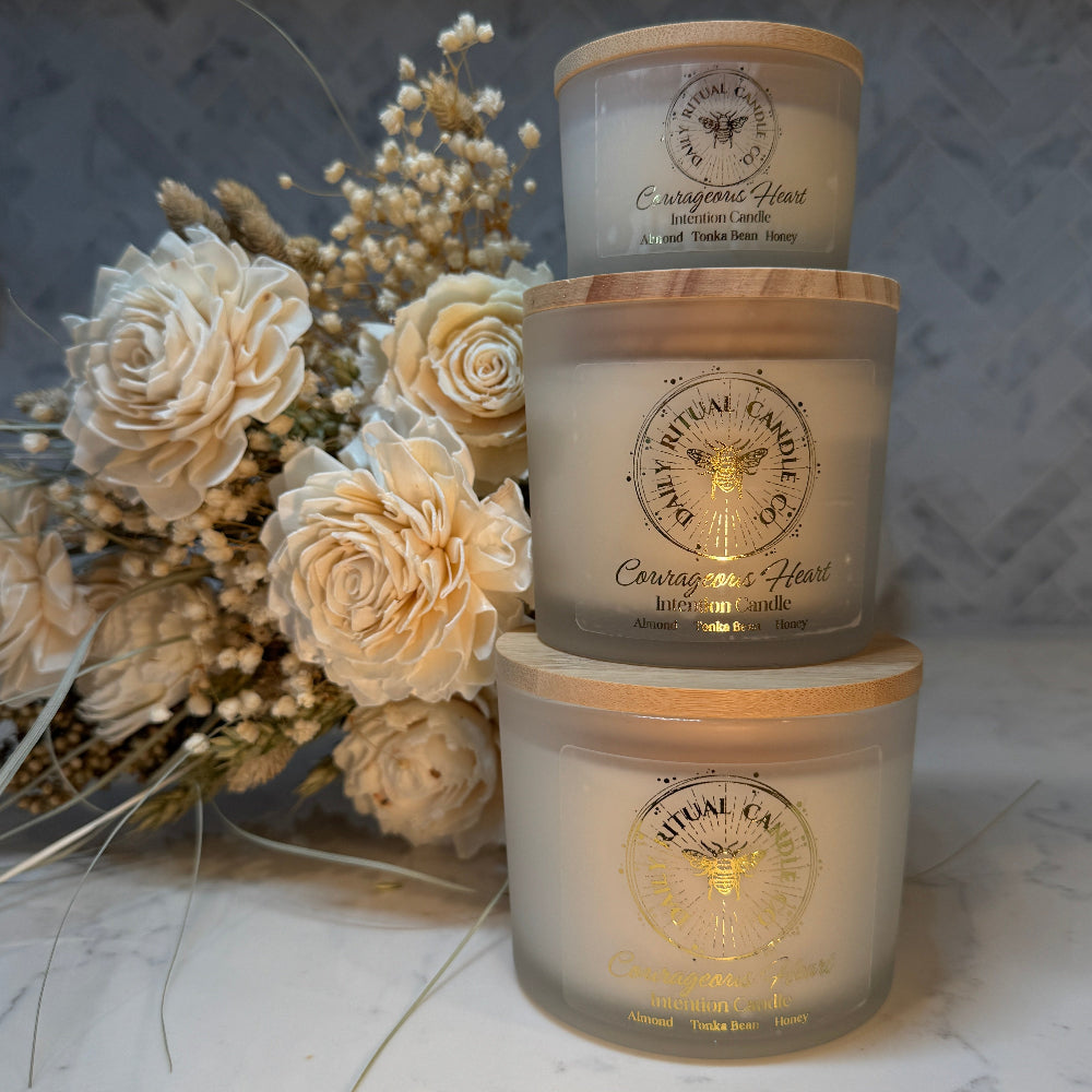 Courageous Heart Intention Candle - Spiced Honey & Tonka